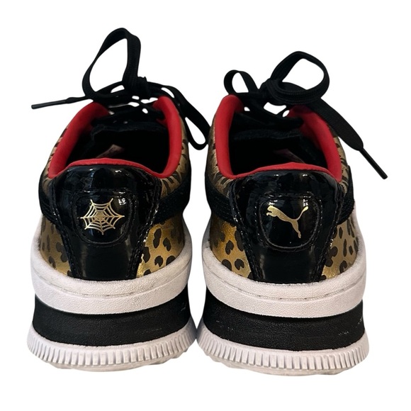 PUMA X CHARLOTTE OLYMPIA DEVA Women's Sneakers Size 6 Black Gold Leopard Print - Picture 4 of 10